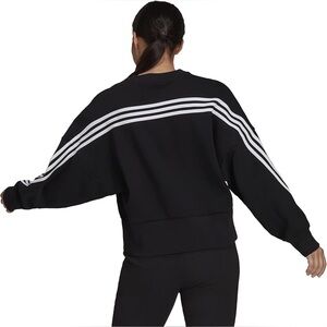 NWOT adidas Original Three Stripes Black Sweatshirt.